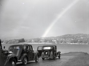 Cars parked at Loughrigg Tarn by Joseph Hardman