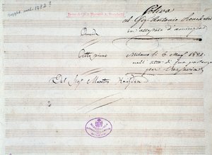 First page of musical score of minuet in Armida by J Haydn by Joseph Haydn