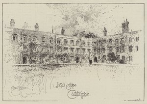 Jesus College, Cambridge by Joseph Holland Tringham