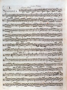 Page of Musical Score of Symphony in C Major by Pleyel by Joseph Ignace Pleyel