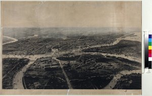 Panorama of St. Petersburg and the surrounding area from the bird