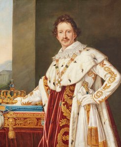 Portrait of Ludwig I of Bavaria in Anointment Robe by Joseph Carl Stieler