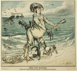 The Last Bather, from Puck by Joseph Keppler