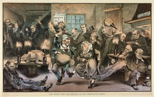 The Wake over the Remains of the Democratic Party, from Puck