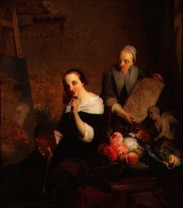 An Artist at Work in Her Studio by Joseph Kremer