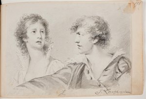 Portrait of a Woman and a Man (Ophelia and Self-Portrait as Hamlet?) by Joseph Lange