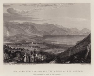 The Dead Sea, Jericho and the Mouth of the Jordan, the Mountains of Moab in the Distance