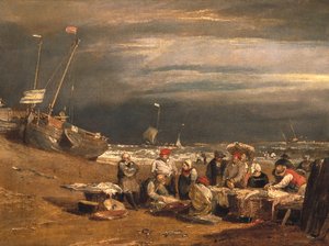 A Fishmarket on the Beach, c.1802-04 by Joseph Mallord William Turner