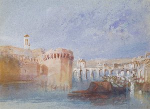 Angers: The Walls of the Doutre with the Tower of the Church of La Trinité by Joseph Mallord William Turner