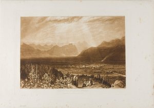 Chain of Alps from Grenoble to Chamberi, plate 40 from Liber Studiorum by Joseph Mallord William Turner