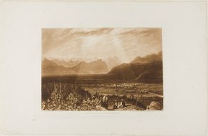Chain of Alps from Grenoble to Chamberi, plate 49 from Liber Studiorum by Joseph Mallord William Turner
