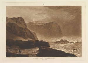 Coast of Yorkshire, Near Whitby, from Liber Studiorum, Part V, Plate 24 by Joseph Mallord William Turner