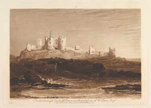 Dunstanborough Castle Liber Studiorum, part III, plate 14 by Joseph Mallord William Turner