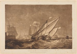 Entrance of Calais Harbour by Joseph Mallord William Turner