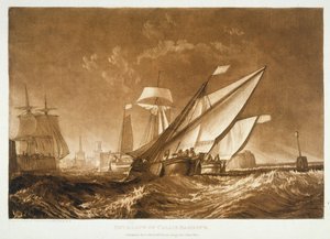 Entrance to Calais Harbour, from the 