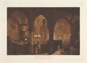 Interior of a Church, Liber Studiorum, Part XIV, Plate 70 by Joseph Mallord William Turner