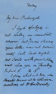 Letter from JMW Turner by Joseph Mallord William Turner