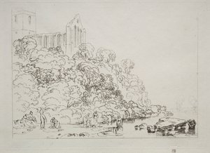 Liber Studiorum: Dumblain Abbey, Scotland by Joseph Mallord William Turner