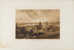 London from Greenwich, Plate 26 from Liber Studiorum by Joseph Mallord William Turner
