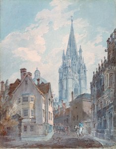 Oxford: St Marys from Oriel Lane, 1792-1793
