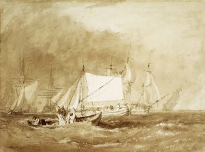 Shipping Scene, with Fishermen