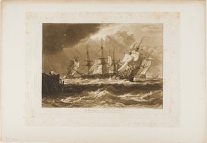 Ships in a Breeze, plate 10 from Liber Studiorum by Joseph Mallord William Turner