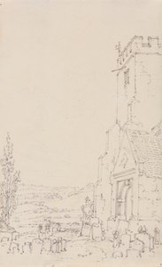 South Porch and Tower of an Unidentified Church, c.1790-95