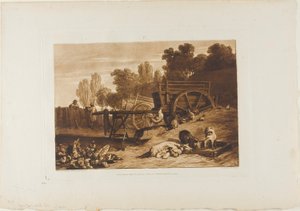 The Farm Yard with the Cock, plate 17 from Liber Studiorum