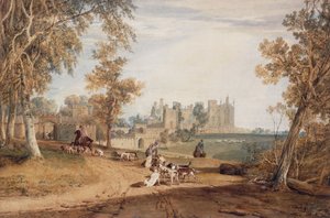 The North-West Front, Cassiobury, with Hounds and Huntsmen