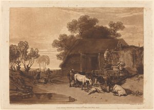 The Straw Yard by Joseph Mallord William Turner and Charles Turner