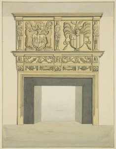 Chimneypiece in former residence of Sir John Knight, Temple Street by Joseph Manning