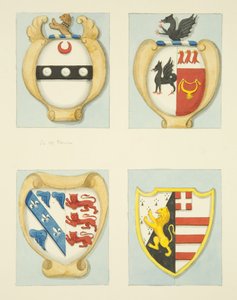Coats of arms on monuments in St Mary Redcliffe