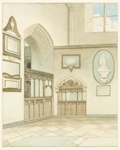 End of South Transept of Bristol Cathedral by Joseph Manning