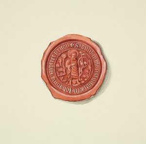 Seal depicting St John the Baptist (perhaps Merchant Taylors), c.1825