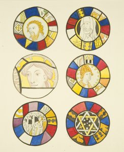 Stained glass in west window, north transept of St Mary Redcliffe