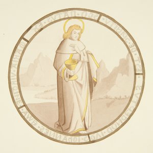 Stained Glass in Window of Private Chapel of Bishop