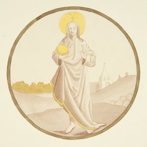 Stained Glass in Window of Private Chapel of Bishop