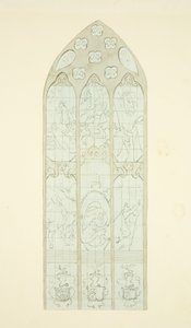 Stained Glass Window at East End of the North Aisle of Bristol Cathedral