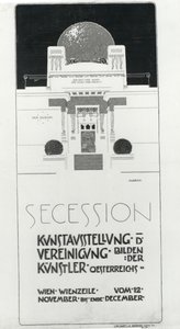 Poster Advertising Secession Exhibition of Austrian Artists, 1898 by Joseph Maria Olbrich
