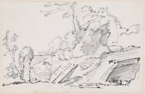 An Ancient Wall with a Ruined Gate by Joseph Marie Vien