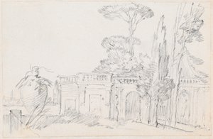 Gardens of an Italian Villa by Joseph Marie Vien
