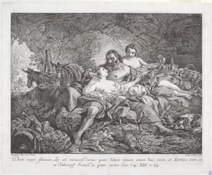 Lot and His Daughters by Joseph Marie Vien after Jean François de Troy