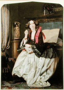 Miss Ashton Seated at the Piano by Joseph Middleton Jopling