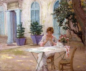 Breakfast on the Terrace by Joseph Milner Kite