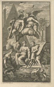 Hercules Crowned by Victoria (Title Page for: Cornelis de Bruyn, Travels of Cornelis de Bruyn, Through the Most Famous Parts of Asia Minor, 1698) by Joseph Mulder