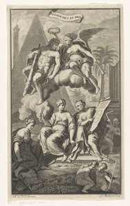 Hercules Crowned by Victoria (Title Page for: Cornelis de Bruyn, Voyage to the Levant, 1700) by Joseph Mulder