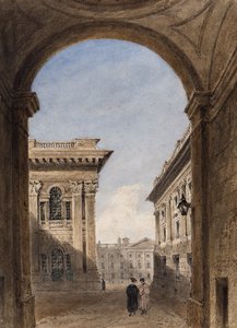 Canterbury Gate and Christ Church Quad, Oxford, 1833 by Joseph Murray Ince