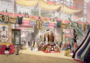 Great Exhibition, 1851: Furs Stand, for Dickinson Brothers by Joseph Nash