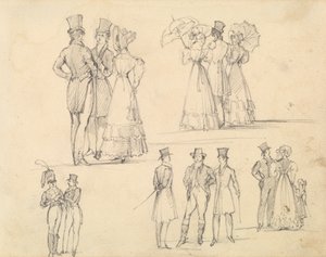 Groups of Men and Women in Conversation