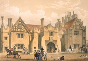 Joust Practice, Compton Wynyates, Warwick by Joseph Nash